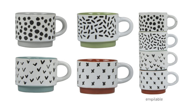 TASSE ARTISTIC 15CL EMPILABLE GRES