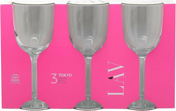 Coupe à Pied 3 Pièces TOKYO Verre LAV 360 ml Transparent