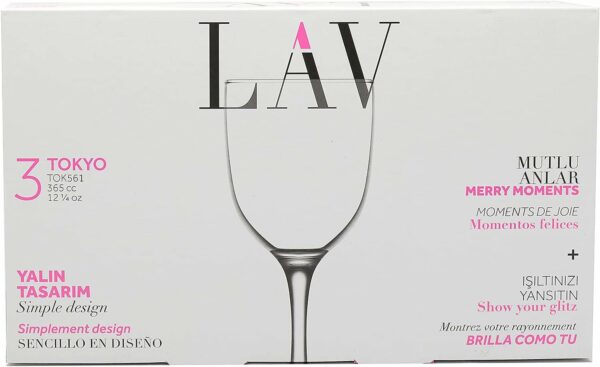 Coupe à Pied 3 Pièces TOKYO Verre LAV 360 ml Transparent