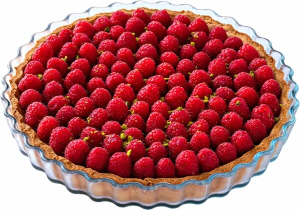 Un moule à tarte rond d’un diamètre de 28 cm et d’une hauteur de 4 cm