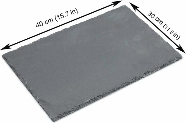 Assiette Ardoise Plateau Plat de Service en Tuile 30 x 40 cm
